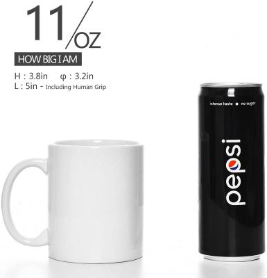 China Factory Wholesale Top Grade Viable 11 oz Ceramic Sublimation Mugs White Heat Transfer Blank Mug for sale