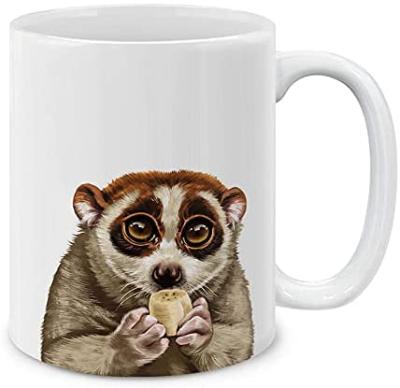 China Sustainable 350ml Stylish Animal Patterns Ceramic Coffee Tea Mugs Cup Office Mugs Gift Mug for sale