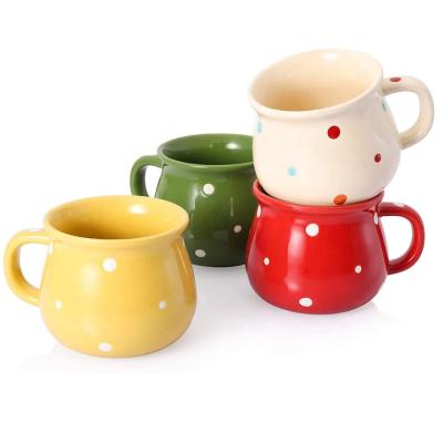 China Sustainable 11oz Ceramic Solid Color Mugs Luster Stoneware Wholesale Custom Design Coffee Coffee Mug for sale