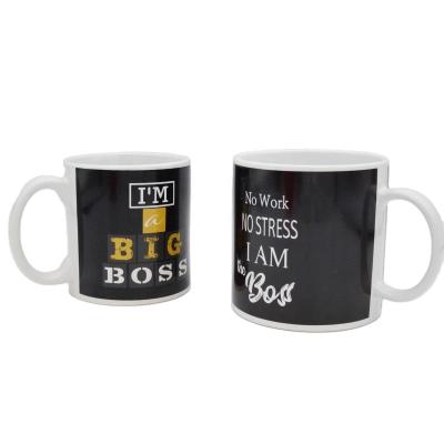 China Sustainable Simple Straight Shape Ceramic Coffee Mug Boss Home Office Used 20 Ounce 30 Ounce Tall Can Mug With Custom Logo for sale