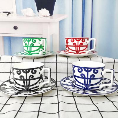 China Viable Wholesale New Product Fine Bone China Coffee Cup and Saucer Ceramic Fine Tea Cup for sale