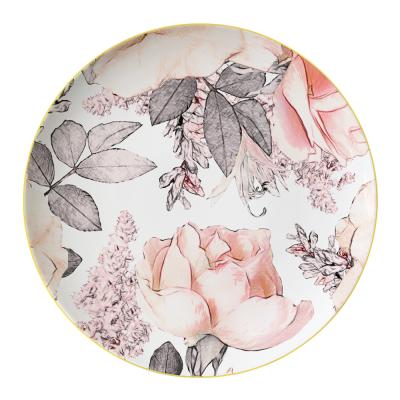 China Fashionable Ceramic Western Market Disposable Luxury Bone China Saudi Arabia Design JY Tableware Set Unique Dinner Party Wedding for sale