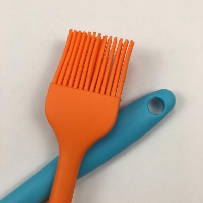 China Factory Wholesale Small Single Brush High Temperature Oil Resistant Easily Cleaned Silicone BBQ Brush Built-in Brush for sale