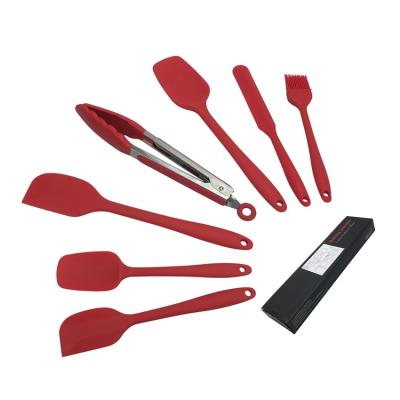 China Viable Set 7pcs Kitchen Tableware Kitchen Accessories Cookware Cooking Tool Kits Silicone Dinnerware Set for sale