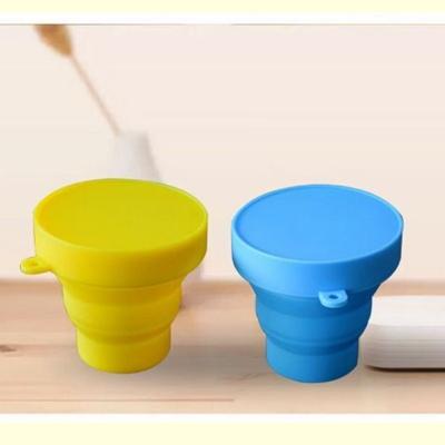 China Simple and portable silicone cup drink cup travel camping drinks viable telescopic folding cup outdoor for sale