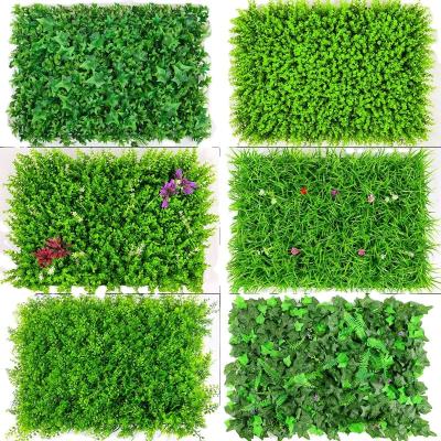 China Fashional Artificial Plants Grass Wall Plant Wholesale Indoor Decor Fake Plants Wall Green Grass Wall Milan Artificial Hedges Yugali Plants for sale