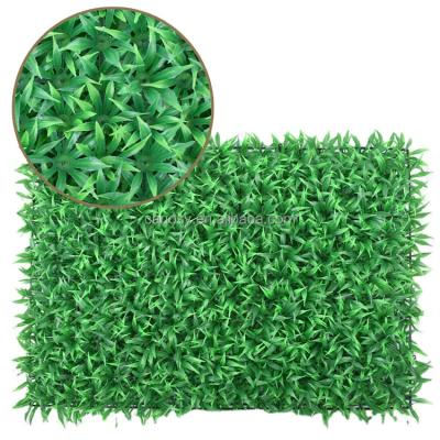 China Landscape Artificial Green Panel Decorative Artificial Green Grass Wall Office Hedge Fence Environmental UV Protector for sale