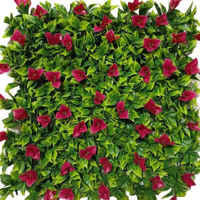 China Environmental Artificial Maple Leaves Foliage Plant Plastic Foliage Mat Artificial Hedge Flower Green Plant Wall for sale