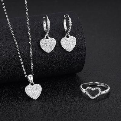 China Other Silver 925 Jewelry Set Women's Fashion Jewelry Necklace S925 Sterling Silver Customized Ring Jewelry Earring Manufacturer for sale