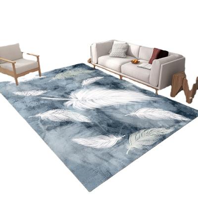 China New Nordic style washable 3D full crystal velvet printing bedroom living room sofa coffee table mat home carpet for sale