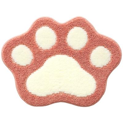 China Bathroom Washable Absorbent New Foot Shape Home Door Mat Home Door Bedroom Non-Slip Mat for sale