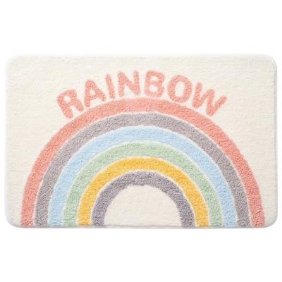 China Bathroom Nordic Simple Washable Strong Absorbent Mat Toilet Door Entrance Fresh Door Mat for sale