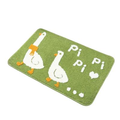 China Washable Cute Non-slip Floor Mat Absorbent Bathroom Toilet Cartoon Household Bedroom Entrance Single Mat for sale