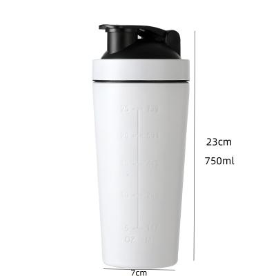 China Viable Fitness Water Bottle Shaker Cup For Protein Shaker Bottle Powder Supplements With Stainless Steel Wire Beater Shakerball for sale