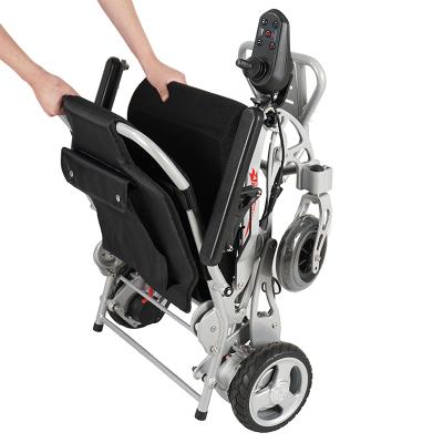 China JBH Aluminum / Carbon Fiber Handicapped Automatic Power Folding Motorized Electric Wheelchair For Handicapped for sale