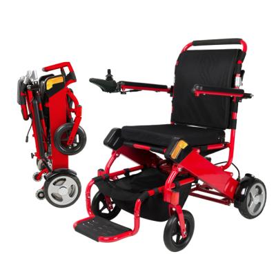 China Rehabilitation Therapy Supplies Electric Reclining Wheelchair D05 120KG Red for sale