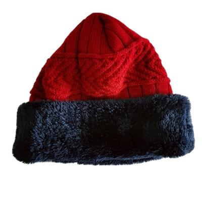 China New Arrival Classic Plush Beanie With Fleece Inside Winter Super Warm Hat for sale