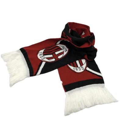 China Multi Colors Scarf Long New Fashion Acrylic Knitted Jacquard Sports Soccer Winter Acrylic Knitted Custom Scarf for sale