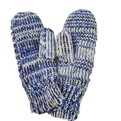 China Customized Professional Environmental Friendly Logo Gloves Mitten Acrylic Material Knitting Winter Knitted Gloves for sale