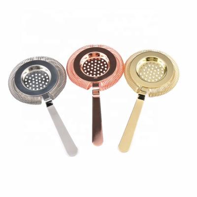 China Viable Long Handle Popular Bartender Bar Accessories Cocktail Hawthorne Strainer With Coil Spring 97-100 for sale