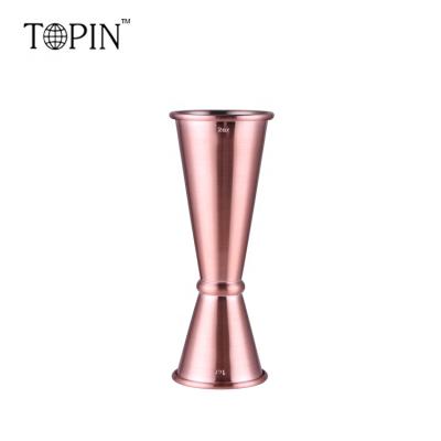 China High Quality Viable Design Stainless Steel Bartender Tools Cocktail Measure Jigger Double Side Cup 1/2oz for sale