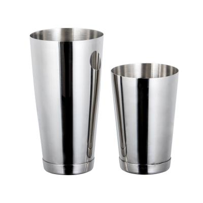 China Viable High Quality 304 Stainless Steel Bartender's Professional Weighted Bar Tools Cocktail Shaker Boston Tins for sale