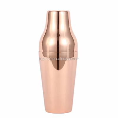 China Boston Shaker Style 2 Pieces 2021 Popular 2 Sections 600ML Stainless Steel Parisian French Style Cocktail Shaker for sale