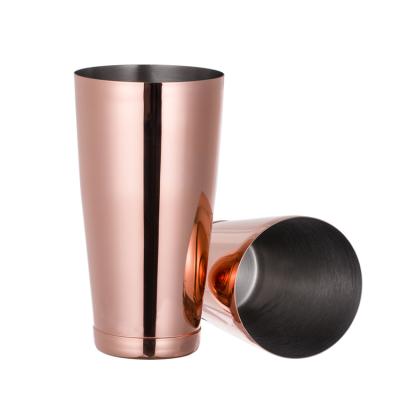 China Laser-welding bottom popular Amazon weighted Boston tin on tin 28oz and 18oz American style cocktail shaker for sale