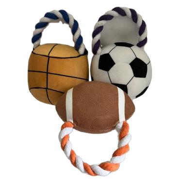 China Viable Wholesale Plush Dog Bite Basket Soccer Dog Plush Toys for sale