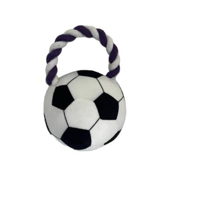 China Sustainable Cheap Price Plush Football Cute Funny Pet Toy With Sling For Dog Toys for sale