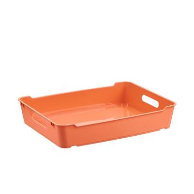 China Viable Multifunctional Plastic Storage Basket Can Be Stacked Design For Kitchen Organizers Plastic Box Bins Storage Home Organizer for sale