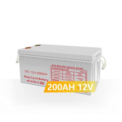 China Solar Battery Maintenance Free Price 200 Amp Lead Acid Batteries 12V 200AH Deep Cycle 12V 200AH Air To Ground Missile Battery For Wind And Solar Cost Effective for sale