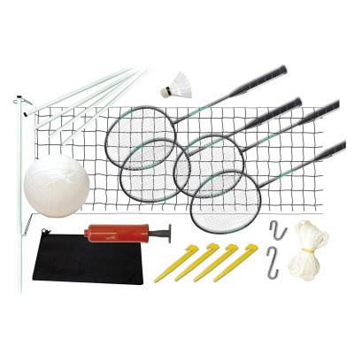 China Plastic Family Beach Game Set Kids Volleyball Badminton Set for sale