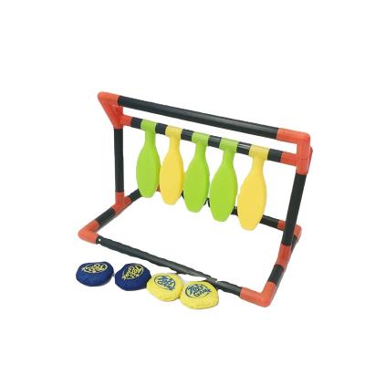 China Plastic Indoor Outdoor PVC Toys Lawn Game Bean Bag Toss Game Bowling Game Set for sale