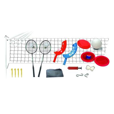 China Plastic Family Beach Game Set Sport Goods Volleyball Badminton Kit for sale