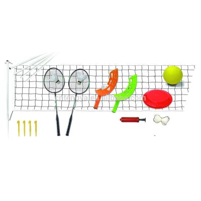 China Plastic Family Beach Kids Volleyball Badminton Combo Set Set for sale