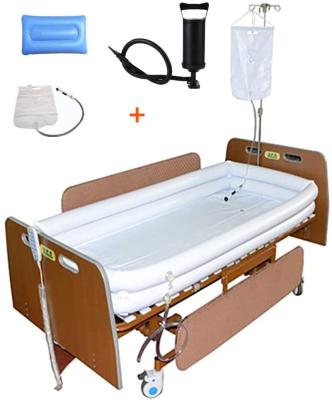 China Medical Patient Viable Domestic Homecare Inflatable Bed Tub Shower System for Bedridden Disabled Elderly Seniors for sale