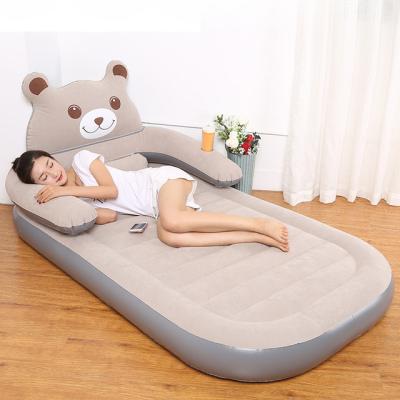 China Cute Outdoor Portable Air Sleep Party Beach Bear Inflatable Sofa Bed 200*120cm (Length*Width) for sale