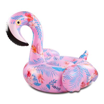 China Stable Grab Handles Flower Flamingo Ride-On Inflatable Float Pool Float With Grab Handles Measures 132*128*100cm for sale