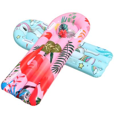 China Eco-friendly Pink Flamingo Kids Porcelain Water Blow Up Inflatable Buoyancy Kickboard for sale