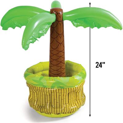 China Cooler design realistic inflatable palm tree beach theme party decor supplies for pool party and beach party for sale