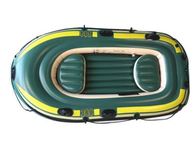 China Dark Green Multi Chambers Inflatable Boat Series 3-Person With 2 French Oars For Ages 10+ for sale