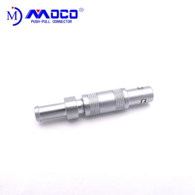 China Chrome plated brass FFA. 00.250 coaxial connectors with bend relief for ultrasonic flaw detector for sale