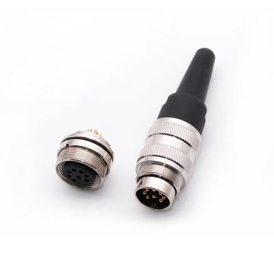 China M16 8pin high quality automotive connector ip67 m12 5 male round pin male connector for sale