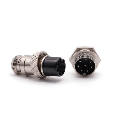 China 7 Pin Automotive Aviation GX16 Male Female Connector for sale