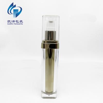 China High Quality Skin Care Cream Skin Care Packaging 30ml Lotion Bottle KP23L30 Acrylic Square Lotion Container for sale