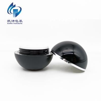 China Fashion Container 30ml Shape Plastics Luxury Spherical Acrylic Cosmetic Cream Jar Cosmetic Packaging (KP139J30) for sale