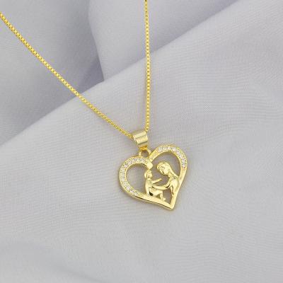 China New Design Thanksgiving Gift Gold Plated Women Pendant Necklace Heart Jewelry for sale