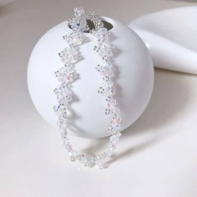 China wholesale crystal necklace pendant Luxury Crystal choker necklace for sale