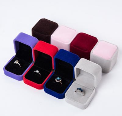 China wholesale jewelry box earring and ring velvet jewelry packing box recycled jewelry packing for sale